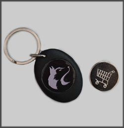 Husky Head Coin Keyring
